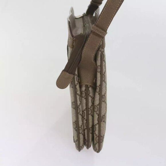 GUCCI GG Supreme Web Sherry Line Shoulder Bag Beige Red - Picture 2 of 7